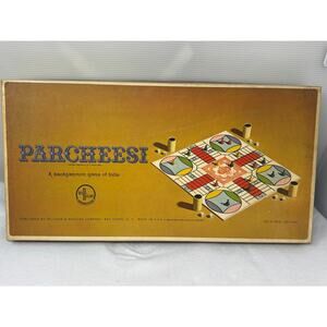 NEW! Vintage Parcheesi Board Game Gold Seal Edition - 1964 | wooden pieces | NIB